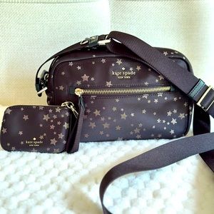 Kate Spade Scattered Star Jacquard Nylon Camera Bag